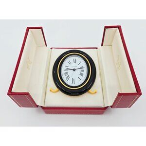 Authentic Cartier Vintage Baignoire Mechanical Pendulette Desk / Travel Clock